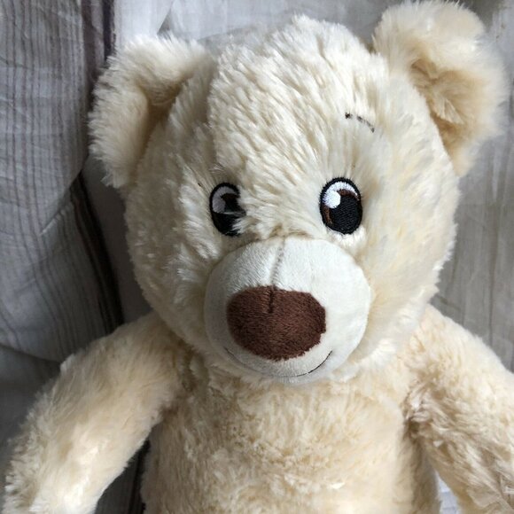 Build a Bear Workshop Lil Pudding Cub 15" Cream Beige Plush Bear Stuffed Animal - Picture 2 of 9